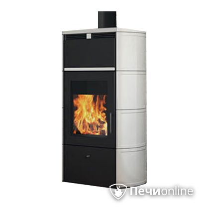 Печь-камин Edilkamin Flamma 24 kw V.C. Bianco Panna с Т/О в Шымкенте
